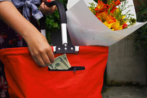 RSVP Market Basket Tote, Red