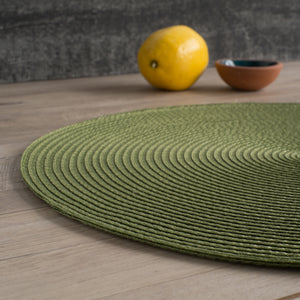 Danica Now Designs Disko Round Placemat, Fir Green