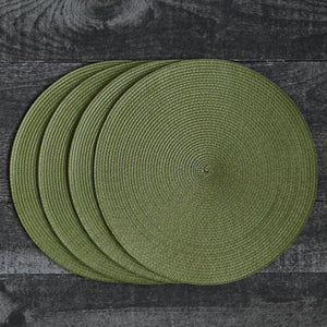 Danica Now Designs Disko Round Placemat, Fir Green