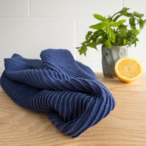 Danica Now Designs Ripple Tea Towel, Indigo Blue