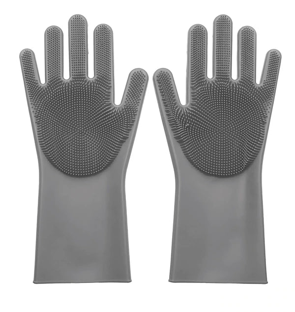 Joie Silicone Scrub Gloves, Grey