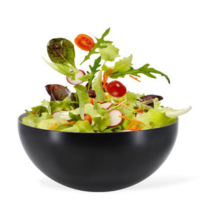 Natural Living Stainless Steel Salad Bowl, Black