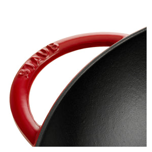 STAUB Wok with Glass Lid 37 cm | 14.5 Inch, Cherry