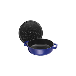 STAUB Round Braiser Saute Pan Chistera 3.7L, Dark-Blue