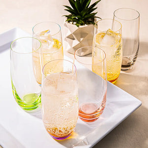 Bohemia Rainbow Highball Glasses Set of 6