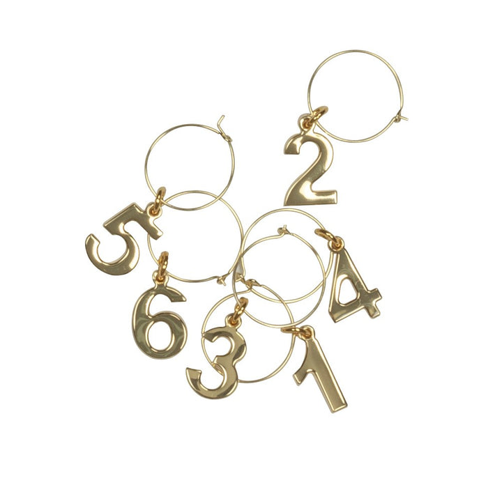 Fine Foods Raymond Numbered Wine Charms Set of 6