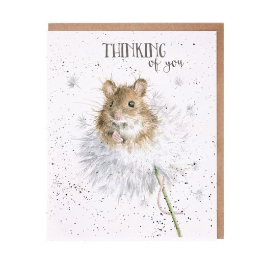 Wrendale Designs Greeting Card, Thinking of You 'Dandelion' Mouse