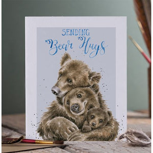 Wrendale Designs Greeting Card, 'Sending Bear Hugs' Bear