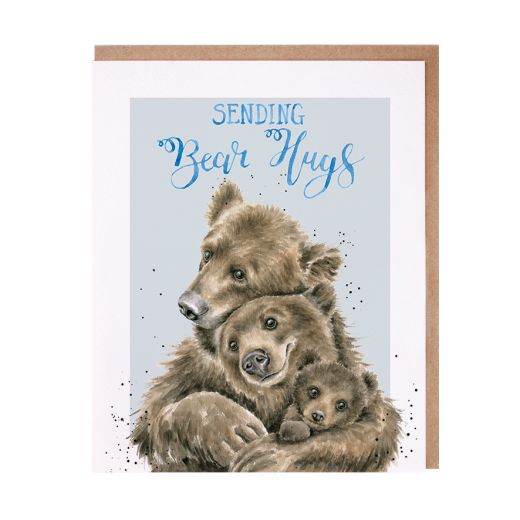 Wrendale Designs Greeting Card, 'Sending Bear Hugs' Bear