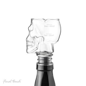 Final Touch Skull Head Jigger Bottle Stopper