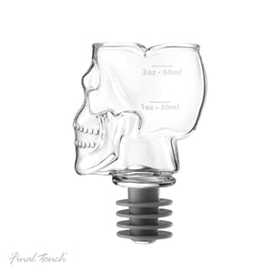 Final Touch Skull Head Jigger Bottle Stopper