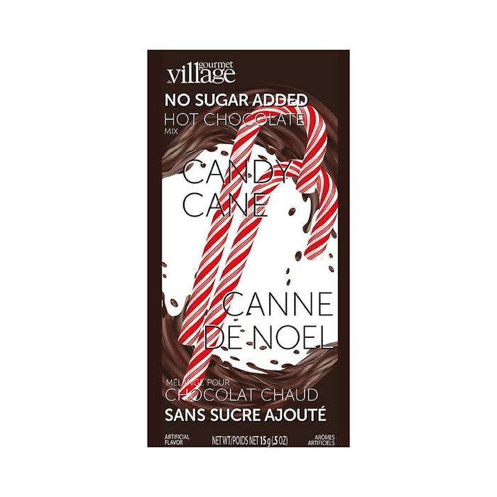 Gourmet Village Hot Chocolate Drink Mix, No Sugar Added Candy Cane