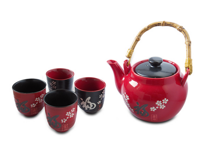 EMF 5pc Tea Set, Red Fortune