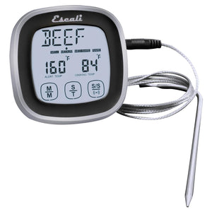 Escali Touch Screen Thermometer & Timer, Black