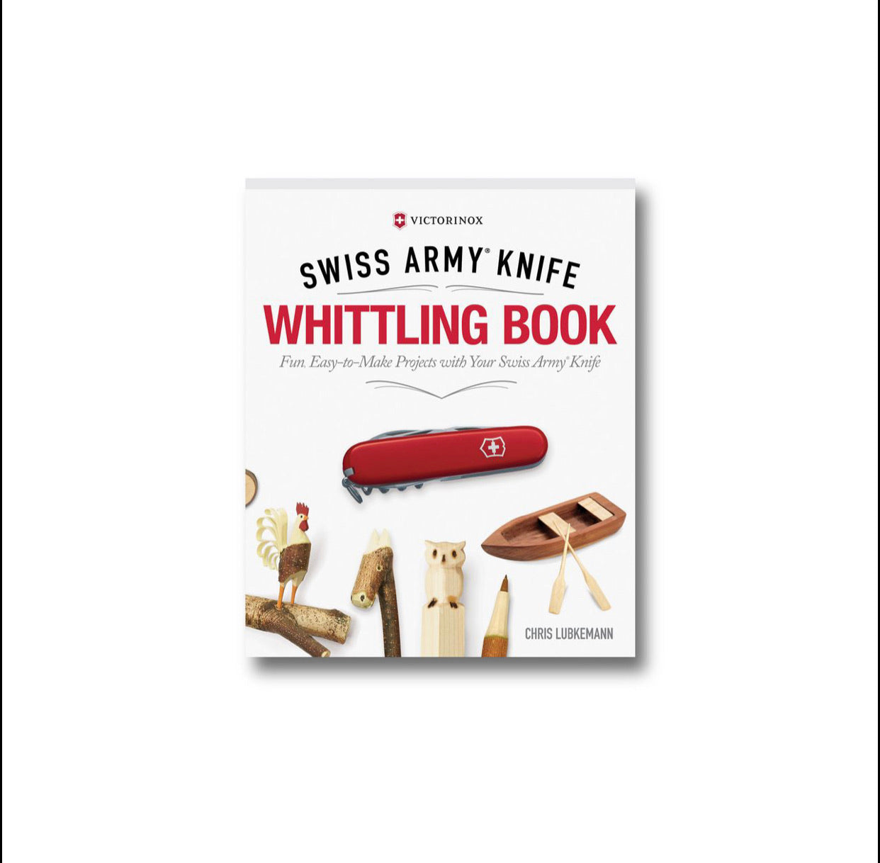 Whittling with swiss army shop knife