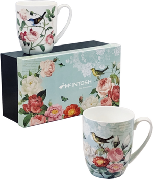 McIntosh Mug Set of 2, Bird Garden