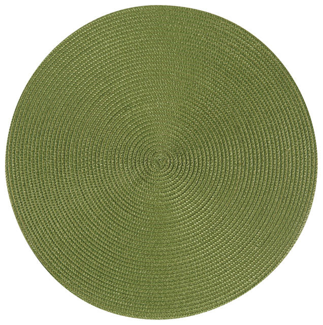 Danica Now Designs Disko Round Placemat, Fir Green