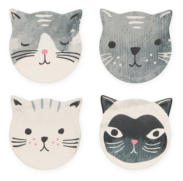 Danica Jubilee Soak Up Coasters Set of 4, Cats Meow