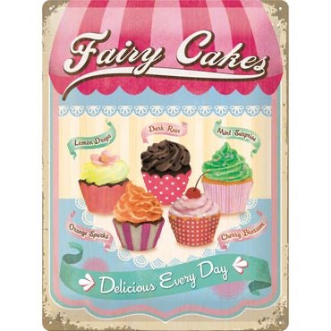 Nostalgic Art Retro Metal Sign, Fairy Cakes